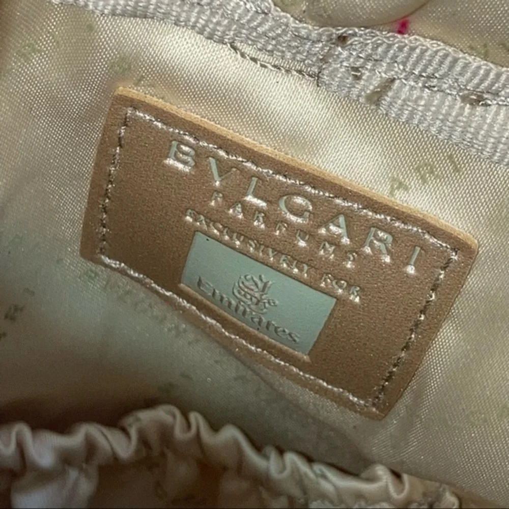 Bulgari for United emirates draw string cosmetics toiletries bag